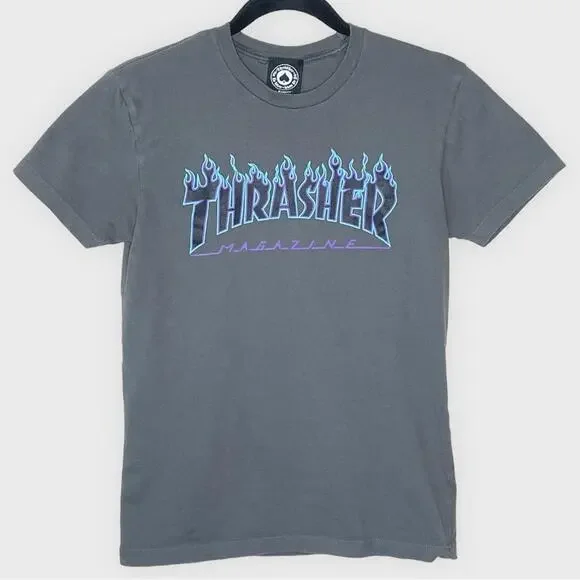 THRASHER MAGAZINE gray short sleeve t shirt women’s size xs - Picture 2 of 6